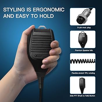 Amazon.com: Akoree MC-43S Handheld Speaker Mic 8-Pin CB